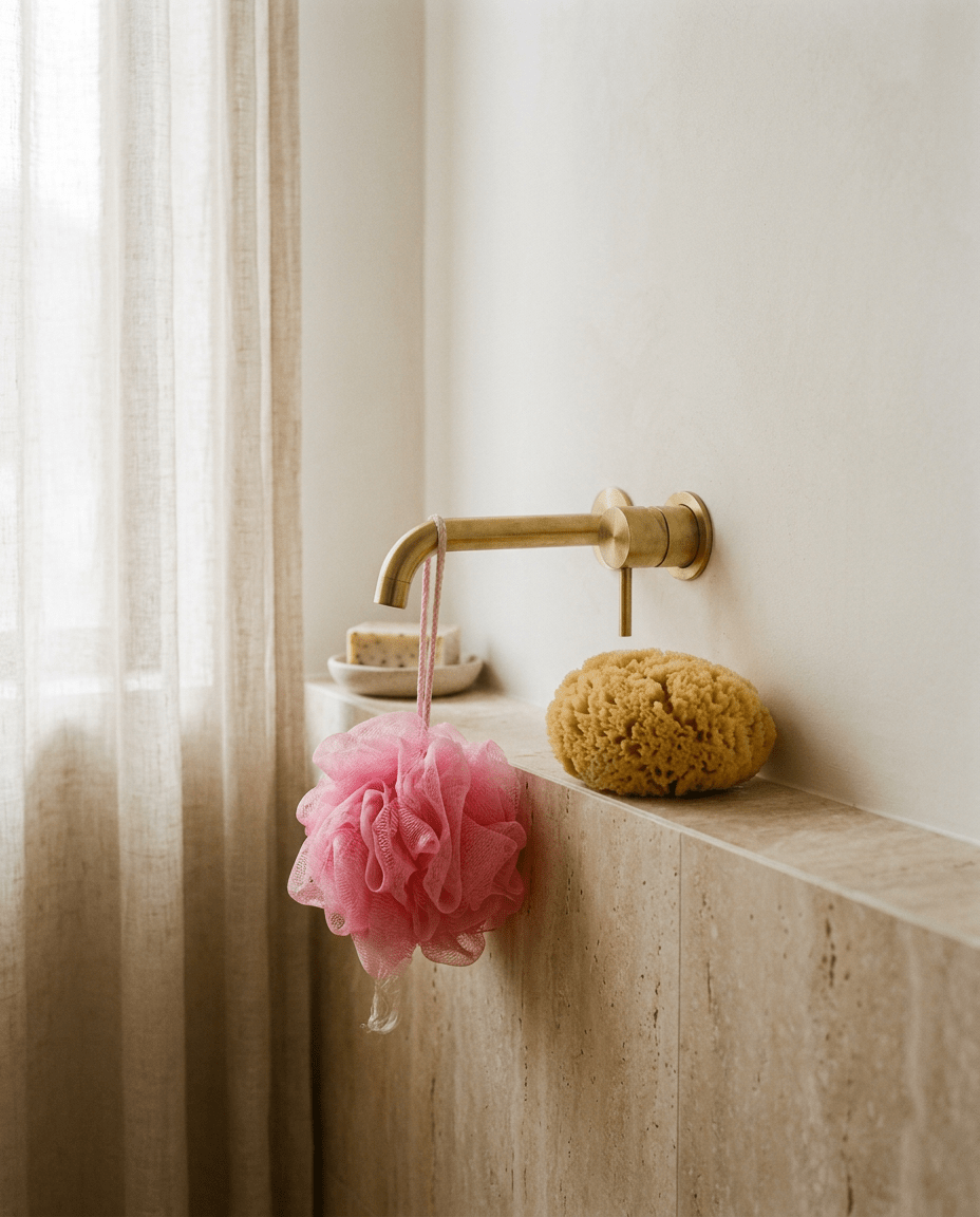 Is Your Shower Puff Making You Sick? The Truth About Bacteria, Microplastics & What to Use Instead - Aqua Zoi